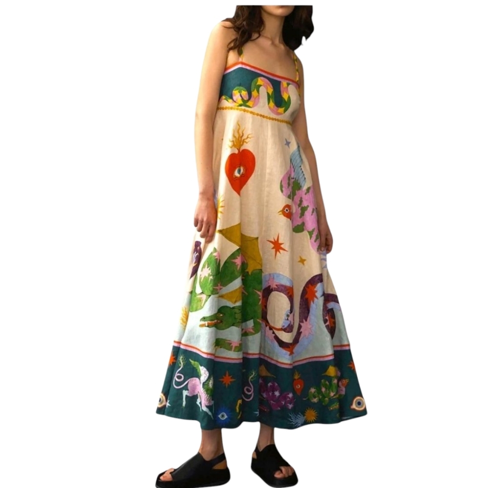 Urban Boutique‎ Floral  Summer Graphic Tropical Maxi Dress NWT